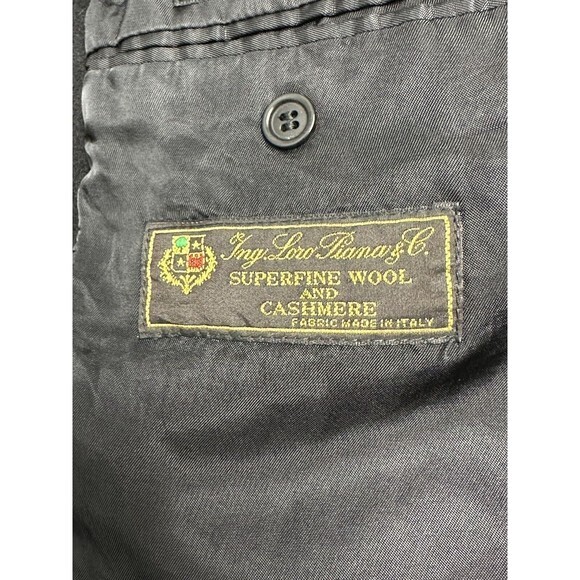 Loro Piana Saks Fifth Ave  Made Italy Black Cashmere Virgin Wool  Jacket 54/44 - Picture 2 of 11